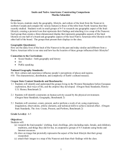 Inuits and Native Americans: Constructing Comparisons