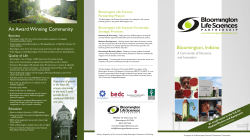BLSP Brochure  - Bloomington Life Sciences Partnership