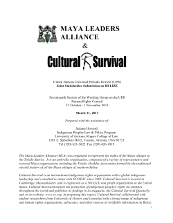 MAYA LEADERS ALLIANCE
