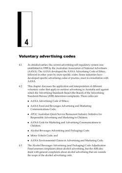 Chapter 4: Voluntary advertising codes