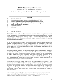 The provisions regarding domestic policy use the concept of the