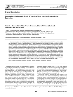 Seasonality of Influenza in Brazil: A Traveling Wave from the