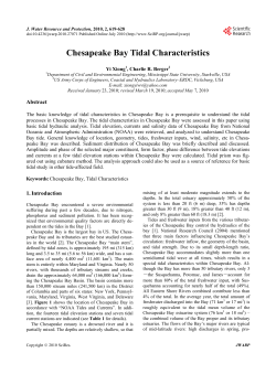 Chesapeake Bay Tidal Characteristics