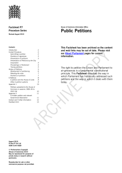 Public Petitions