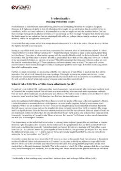 Predestination Paper