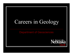 Careers In Geology - Earth and Atmospheric Sciences