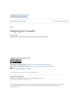 Mapping the Crusades - UNI ScholarWorks