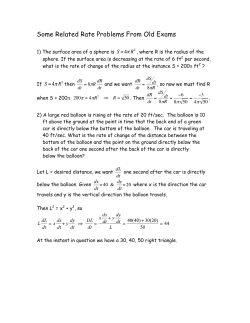 Some Related Rate Problems From Old Exams