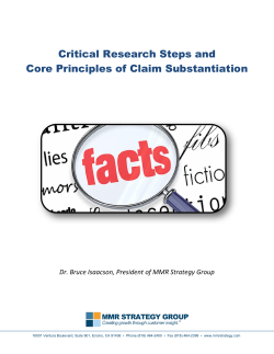 Critical Research Steps and Core Principles of Claim Substantiation