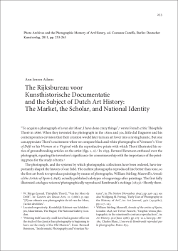 The Rijksbureau voor Kunsthistorische Documentatie and the