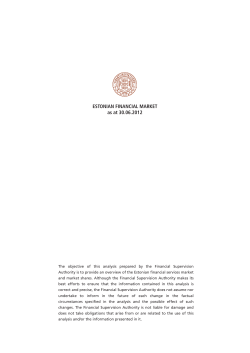 ESTONIAN FINANCIAL MARKET as at 30.06.2012