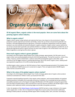 Organic Cotton Facts: Organic Trade Association