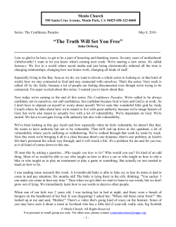 The Truth Will Set You Free