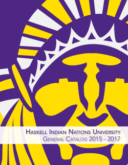 General CataloG 2015 - 2017 - Haskell Indian Nations University