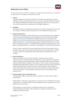 Maternity Leave Policy