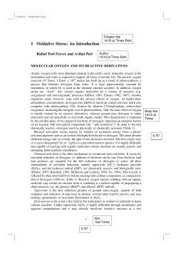 Oxidative Stress in Plants.