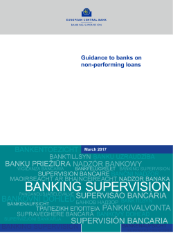 Guidance to banks on non-performing loans