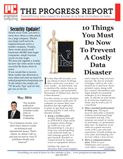 May - Progressive Computing