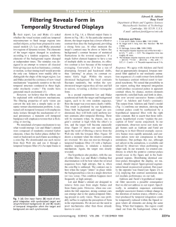Filtering Reveals Form in Temporally Structured Displays