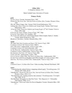 Lillian Allen - University of Toronto