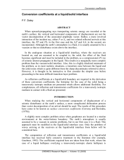 Conversion coefficients at a liquid/solid interface