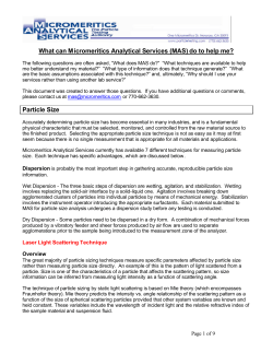 MAS Technique Descriptions