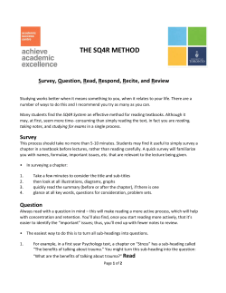 the sq4r method - TPSSocialStudies7