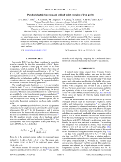 Pseudodielectric function and critical