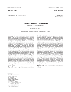 CURIOUS CASES OF THE ENZYMES