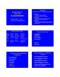 TAXONOMY