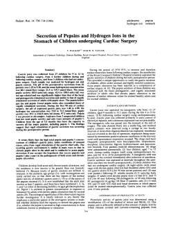 Secretion of Pepsins and Hydrogen Ions in the Stomach of
