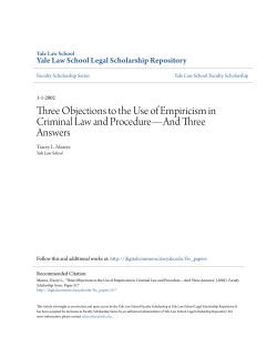 Three Objections to the Use of Empiricism in Criminal Law and