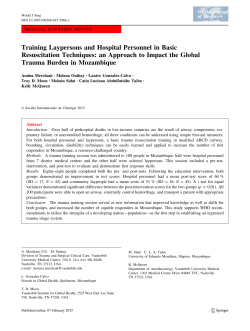 Training Laypersons and Hospital Personnel in Basic Resuscitation