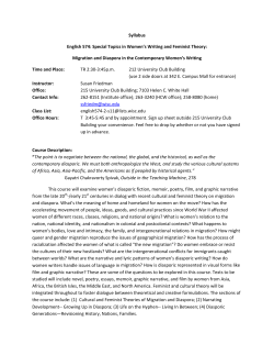 Migration and Diaspora in the Contemporary Women`s Writing