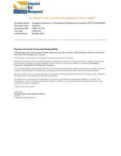 Emergency Awareness, Preparedness