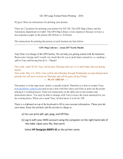 Instructions as to how and where to print your poster