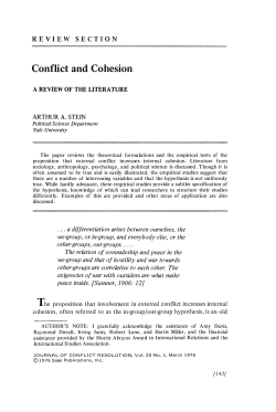 Conflict and Cohesion