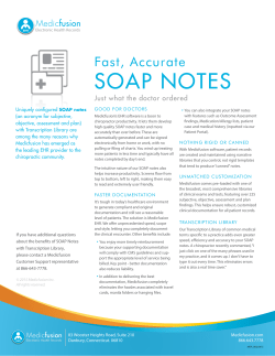 soap notes - Medicfusion