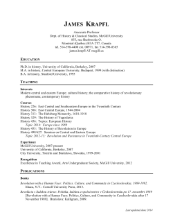 james krapfl - McGill University