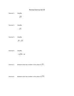 Review Exercise Set 20
