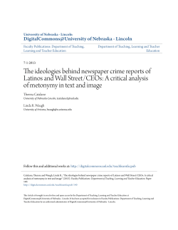 The ideologies behind newspaper crime reports of Latinos and Wall