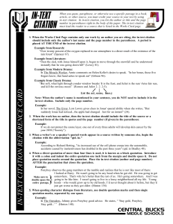 In-text citations reference - Central Bucks School District