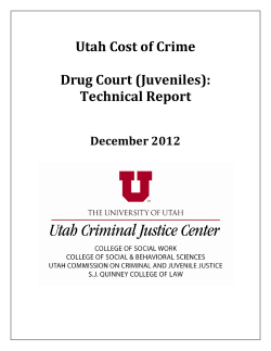 Juvenile Drug Court - Utah Criminal Justice Center