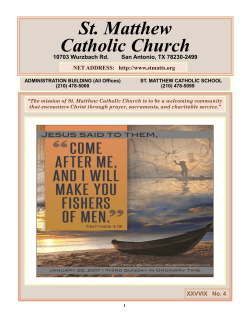 January 23rd, 2017 - St. Matthew Catholic Church