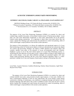acoustic emission loose parts monitoring