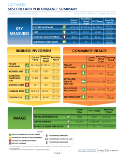 MiSCORECARD PERFORMANCE SUMMARY FOCUS