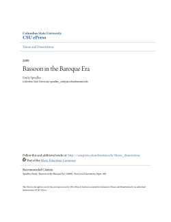 Bassoon in the Baroque Era - CSU ePress