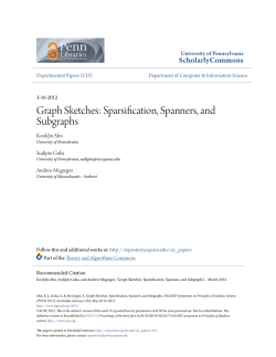 Graph Sketches: Sparsification, Spanners, and