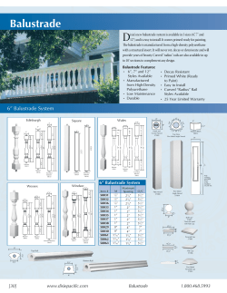 Balustrade Product Specs