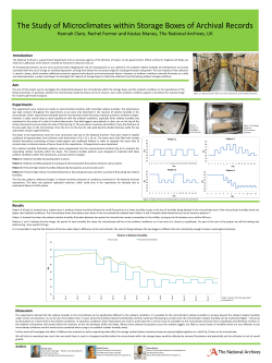 The Study of Microclimates within Storage Boxes at The National